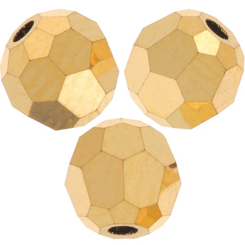 Perle sfaccettate rotonde Preciosa - Round Bead 4 mm - Crystal Aurum Full x20