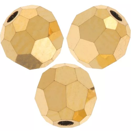 Perle sfaccettate rotonde Preciosa - Round Bead 4 mm - Crystal Aurum Full x20