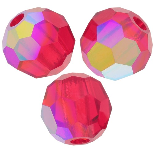 Perle sfaccettate rotonde Preciosa - Round Bead 4 mm - Light Siam AB x20