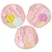 Perle sfaccettate rotonde Preciosa - Round Bead 4 mm - Pink Sapphire AB x20