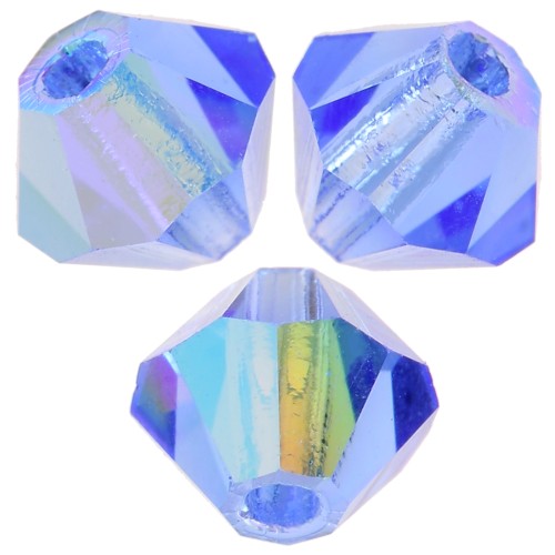 Biconi Preciosa 4 mm - MC Bead Rondell - Sapphire Glitter x30