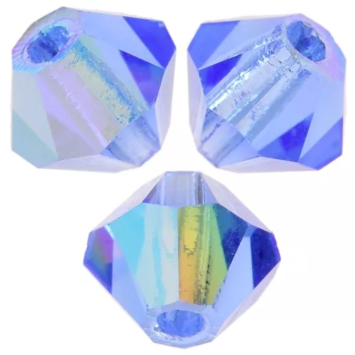 Biconi Preciosa 4 mm - MC Bead Rondell - Sapphire Glitter x30