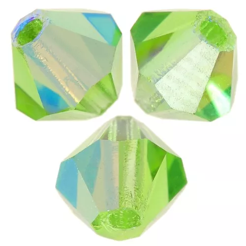 Biconi Preciosa 4 mm - MC Bead Rondell - Peridot Glitter x30