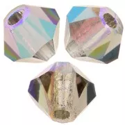 Biconi Preciosa 4 mm - MC Bead Rondell -  Black Diamond Glitter x30