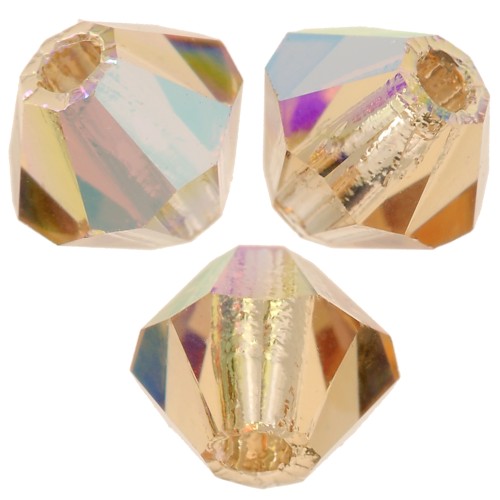 Biconi Preciosa 4 mm - MC Bead Rondell - Light colorado Topaz Glitter x30