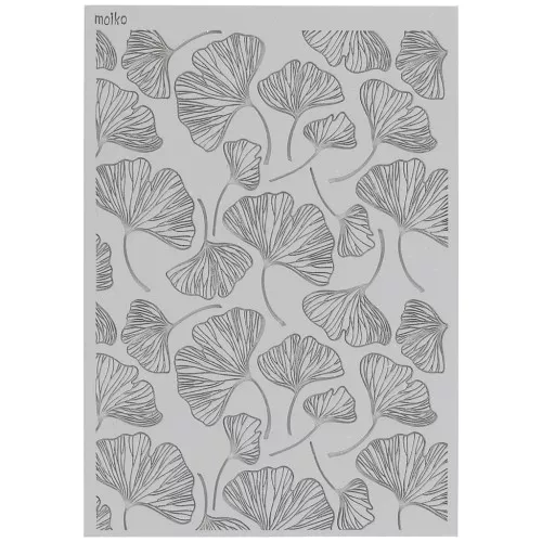 Piastra Moiko per pasta polimerica 97x68 mm - motivo Ginkgo x1