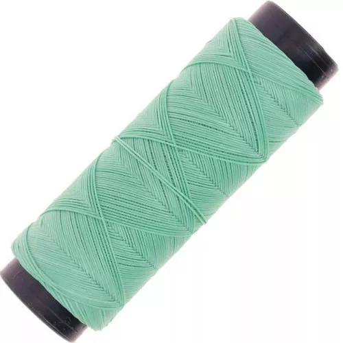 Filato piatto in poliestere cerato Slam Cord per micro macramè 0,6 mm - Verde muschio x100m