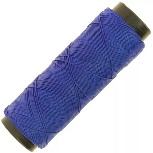 Filato piatto in poliestere cerato Slam Cord per micro macramè 0,6 mm - Royal Blue x100m
