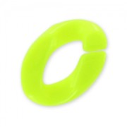 Anello ovale attorcigliato 24x17 mm Giallo Fluo x1|raw }}