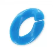 Anello ovale attorcigliato 24x17 mm Blu x1