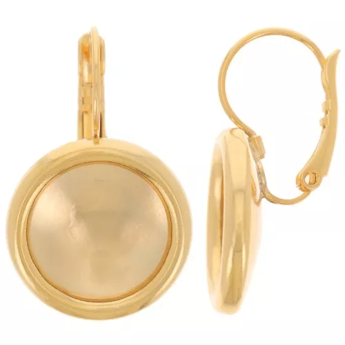 Monachelle per cabochon purecrystal 1122 Rivoli 14 mm - dorato oro fino x2