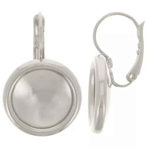 Monachelle per cabochon Purecrystal 1122 Rivoli 14 mm - Argento x2