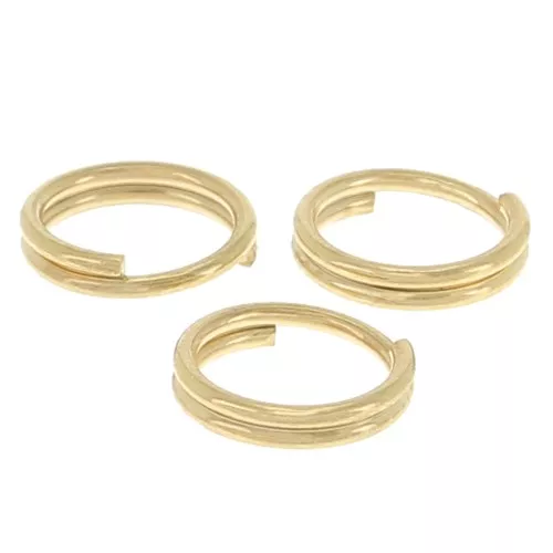Anellini doppi 6x0,6 mm - dorato oro fino x25