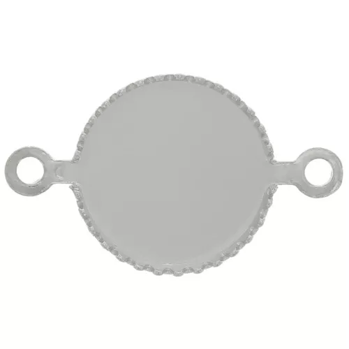 Distanziatori castone per cabochon a base piatta 8 mm Argento x4