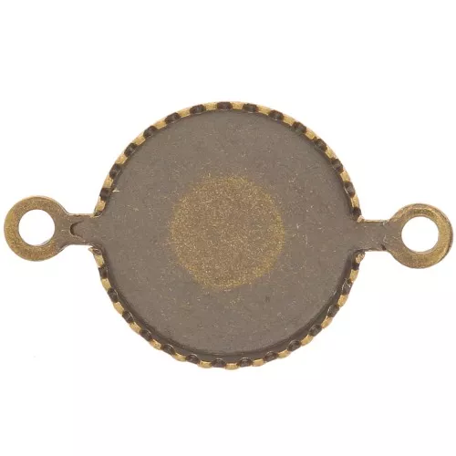Distanziatori castone per cabochon a base piatta 8 mm Bronzo x4