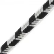 Cordoncino soutache mm. 2,5 Silver/Black Stripe x m. 2