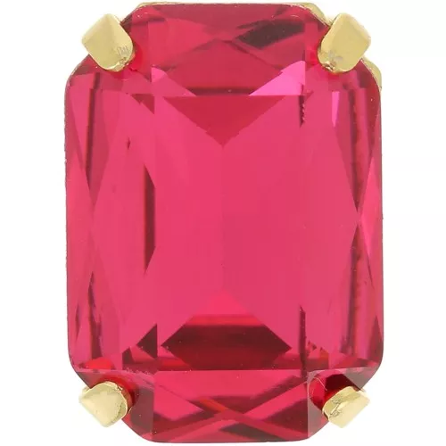 Cristallo incastonato Aurora A4627 Octagon 14x10 mm - Dorato - Rose x1