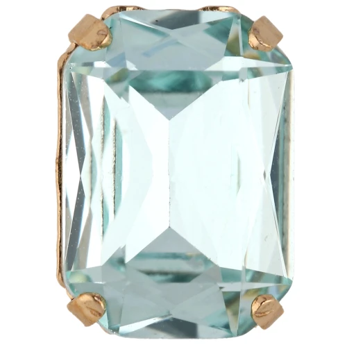 Cristallo incastonato Aurora A4627 Octagon 14x10 mm - Dorato - Aquamarine x1