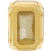 Cristallo incastonato Aurora A4627 Octagon 14x10 mm - Dorato - Aquamarine x1