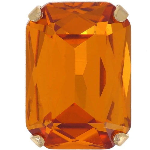 Cristallo incastonato Aurora A4627 Octagon 14x10 mm - Dorato - Topaz x1