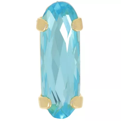 Cristallo incastonato Aurora A4161 Long Classical Oval 15x5 mm - Aquamarine x1