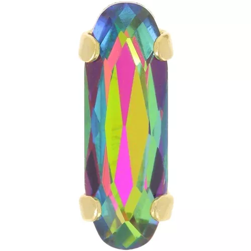 Cristallo incastonato Aurora A4161 Long Classical Oval 15x5 mm - Crystal Vitrail M
