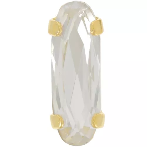 Cristallo incastonato Aurora A4161 Long Classical Oval 15x5 mm - Crystal Silver Sh
