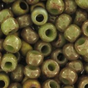 Rocaille Toho 11/0 TO11R1209 - Marbled Opaque Avocado/Pink x8g