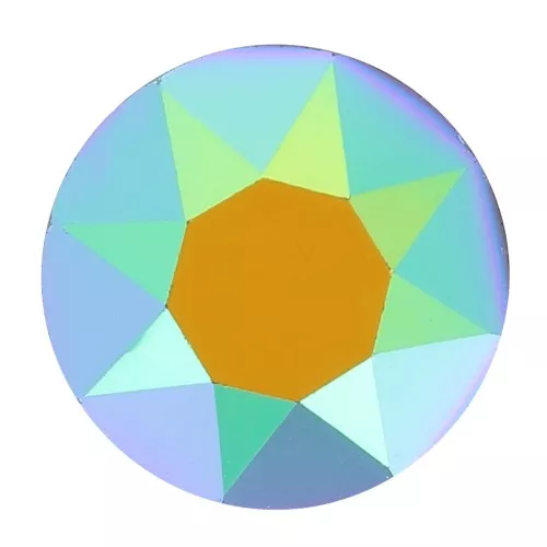 Cabochon tondo Aurora A1088 6 mm - Jet AB x1