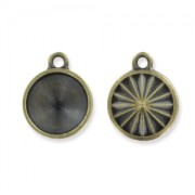 Castone pendente da incollare PureCrystal 1122 mm. 14 bronzo x1