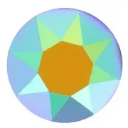 Cabochon tondo Aurora A1088 8 mm - Jet AB x1