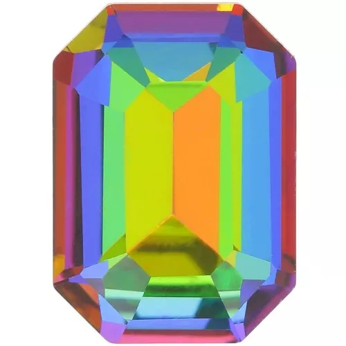 Cabochon step cut Ottagono Aurora A4610 14x10 mm - Cristallo Vitrail Medium x1