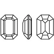 Cabochon step cut Ottagono Aurora A4610 14x10 mm - Cristallo Sunshine Delite x1