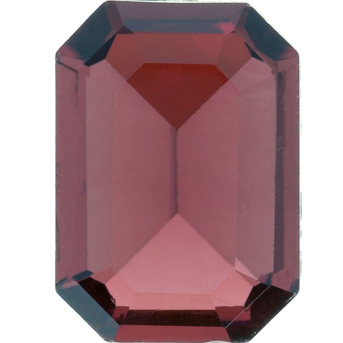 Cabochon step cut Ottagono Aurora A4610 14x10 mm - Burgundy x1