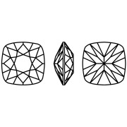 Cabochon quadrato Aurora A4470 12 mm - Crystal Astral Pink x1