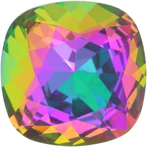 Cabochon quadrato Aurora A4470 12 mm - Crystal Volcano x1