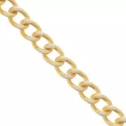 Catena decorata smaltata epossi mm. 10 Bianco dorato x m. 1