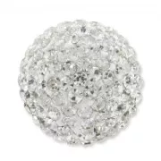 Mezza sfera plastilina strass Coreano 20 mm Crystal  x1