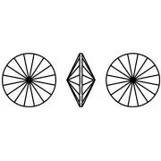 Cabochon Aurora A1122 Rivoli 14 mm - Blu Denim x1