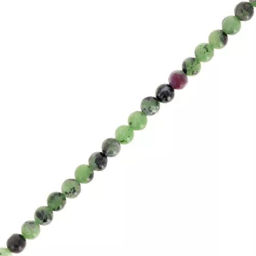Perline rotonde da 3 mm in pietra semipreziosa - Rubis Zoisite x39cm