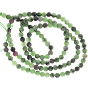 Perline rotonde da 3 mm in pietra semipreziosa - Rubis Zoisite x39cm