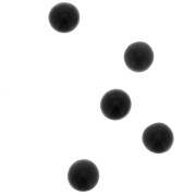 Cabochon rotondi da 3 mm da incollare o incastonare - Ossidiana nera x5