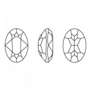 Cabochon PureCrystal 4120 ovale 18x13 mm - Crystal Dark Grey Ignite x1