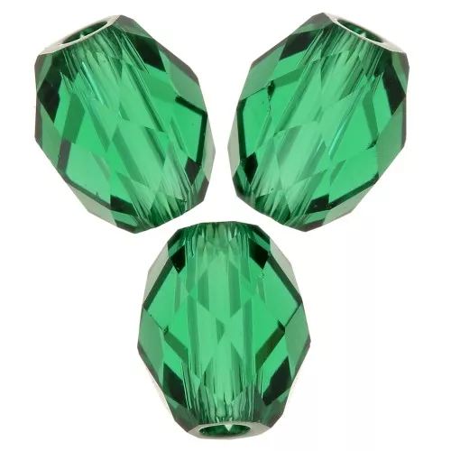 Olive Briolettes PureCrystal 5044 perle olive 5x4 mm - Majestic Green x10