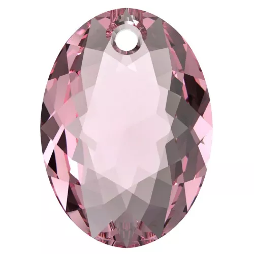 Pendente PureCrystal 6438 Elliptic Cut Pendant 9 mm - Light Rose x1