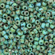 Perline Miyuki 8/0 4514 - Blu turchese opaco Picasso x 100 g