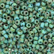 Perline Miyuki 8/0 4514 - Blu turchese opaco Picasso x 100 g