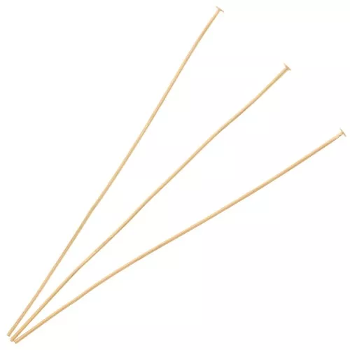 Chiodi a testa piatta 50x0,5 mm - dorato con oro fino x20