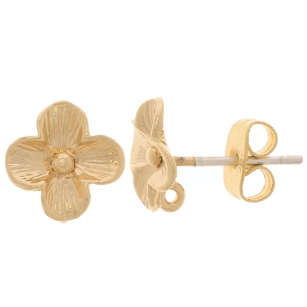 CARISSIMA Orecchini A Perno Oro Giallo 9ct Con Diamanti: Eleganza Italiana In Confezione Regalo Di Lusso