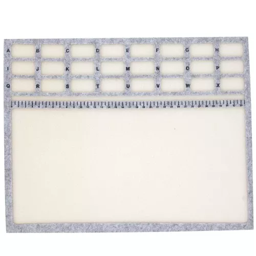 Tappetino per perline 35,5x28 cm con 24 spazi - Grigio - Beige x1